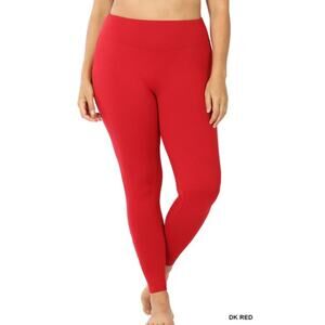 S/M Callie Tamale: Red Hot Seamless Leggings Small Medium footless elastic-free